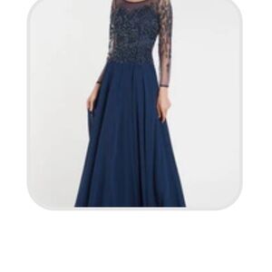 Floor length Dress, Alyce Paris, Size 12, Navy